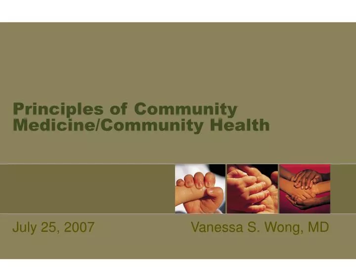 principles of community medicine community health