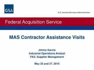 MAS Contractor Assistance Visits
