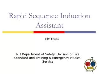 Rapid Sequence Induction Assistant