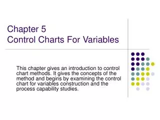 Chapter 5 Control Charts For Variables