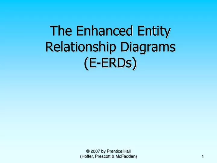 the enhanced entity relationship diagrams e erds