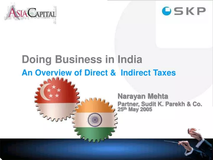 doing business in india an overview of direct indirect taxes