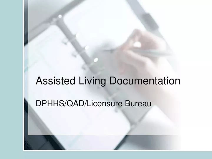 assisted living documentation