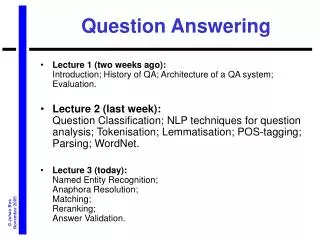 Question Answering