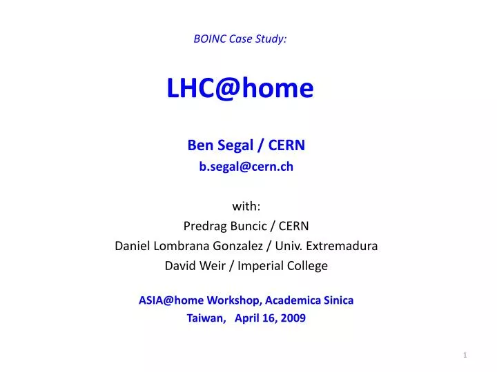 boinc case study lhc@home