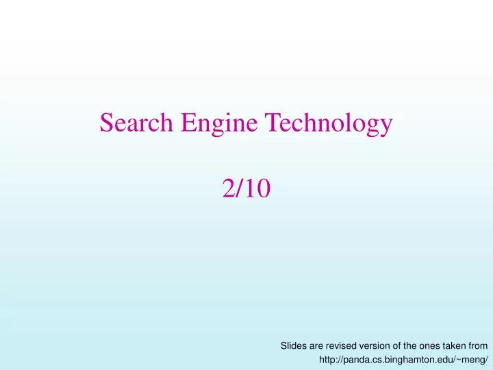 search engine technology 2 10