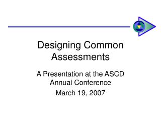 Designing Common Assessments