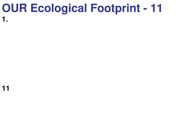 our ecological footprint 11 1 11