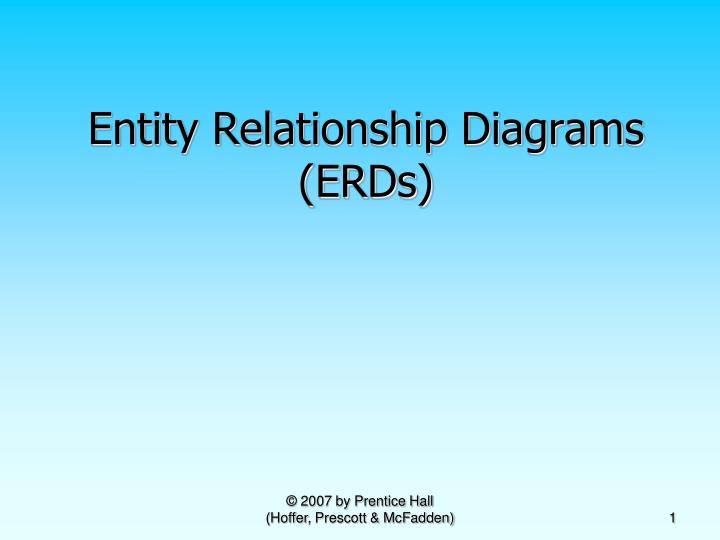 entity relationship diagrams erds
