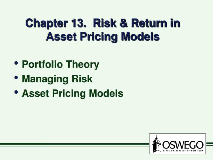 chapter 13 risk return in asset pricing models