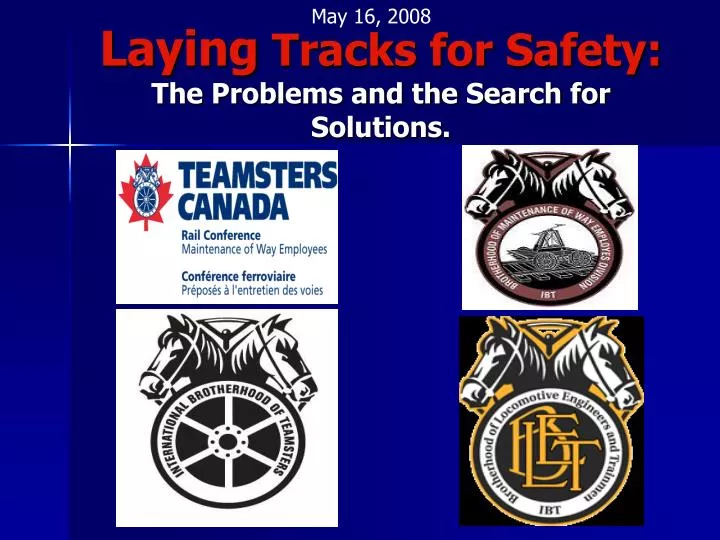 laying tracks for safety the problems and the search for solutions