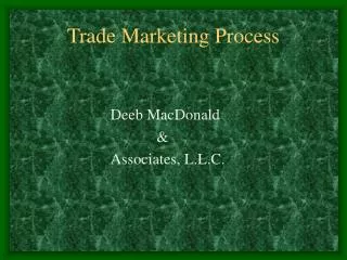 Trade Marketing Process