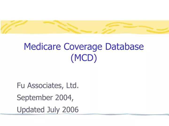 medicare coverage database mcd