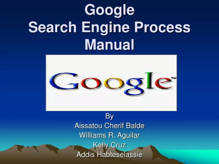 google search engine process manual