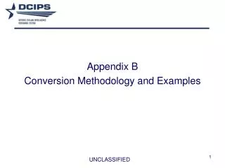 Appendix B Conversion Methodology and Examples