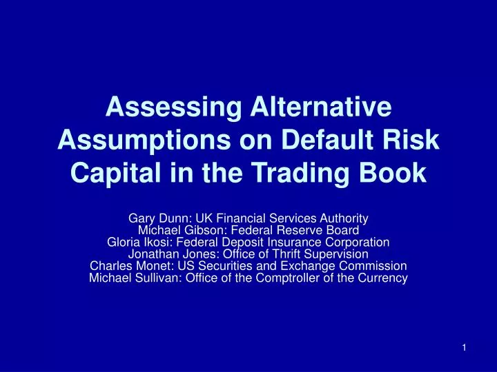 assessing alternative assumptions on default risk capital in the trading book