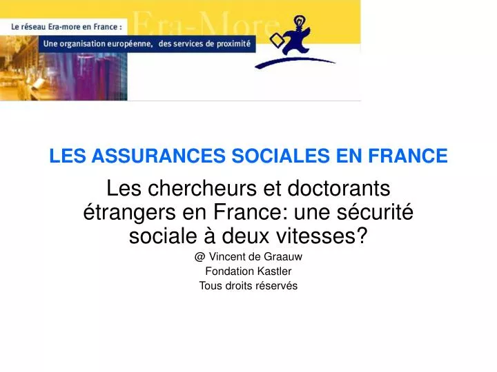 les assurances sociales en france