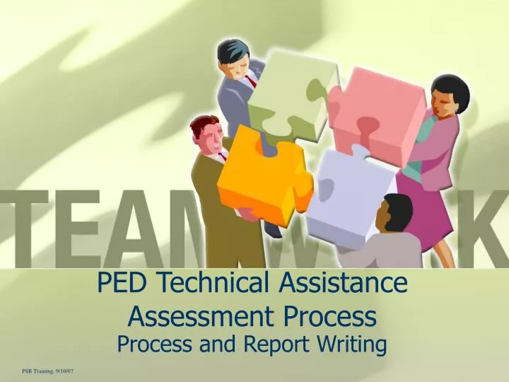 ped technical assistance assessment process