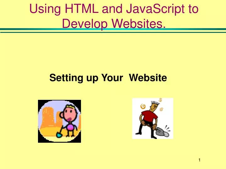 using html and javascript to develop websites