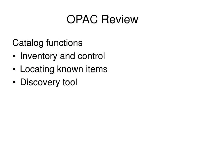 opac review