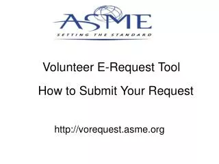 Volunteer E-Request Tool