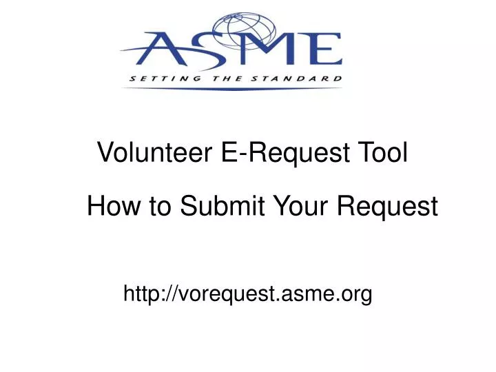 volunteer e request tool