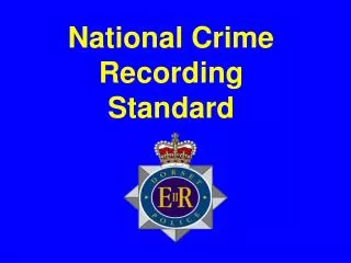 National Crime Recording Standard
