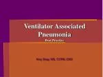 Ventilator Associated Pneumonia Best Practice - slide 1