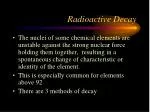 Radioactive Decay - slide 1