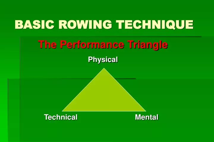 basic rowing technique