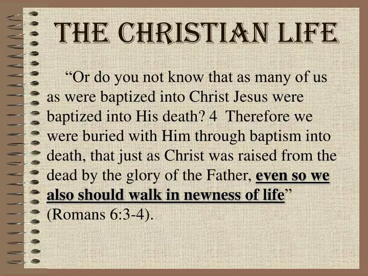 the christian life
