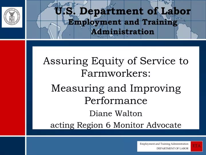 u s department of labor employment and training administration
