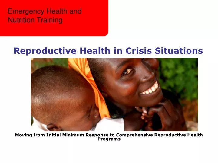 reproductive health in crisis situations