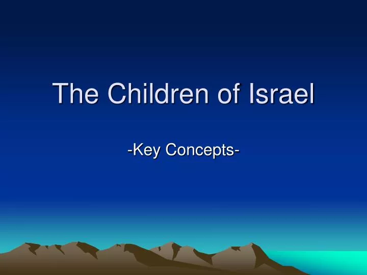 the children of israel