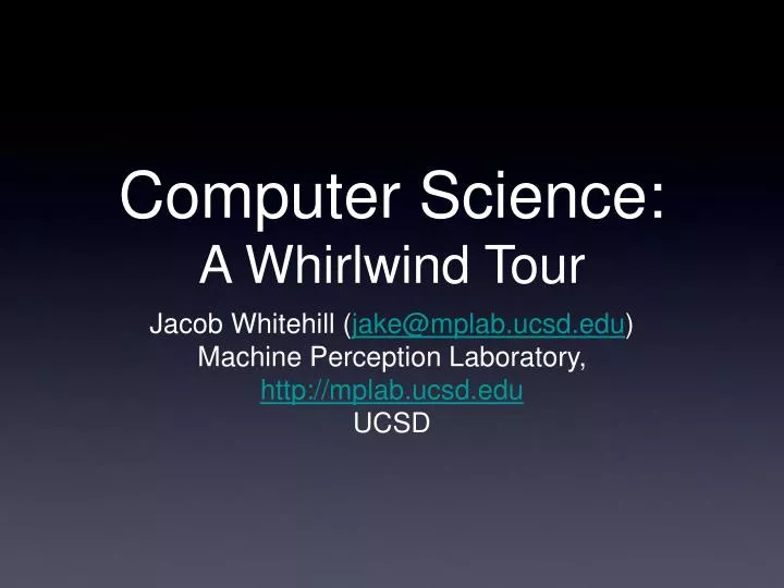 computer science a whirlwind tour