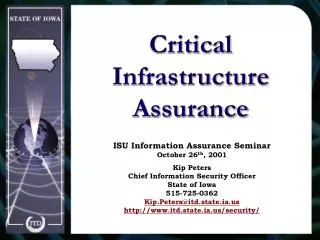 Critical Infrastructure Assurance