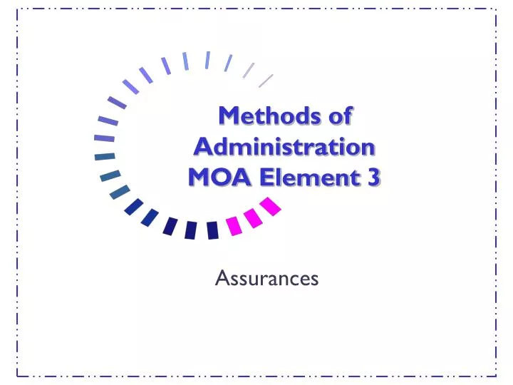 methods of administration moa element 3