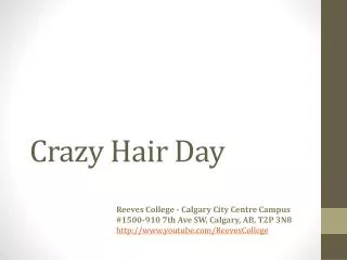 Crazy Hair Day Fundraising at Reeves College