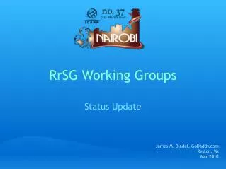 RrSG Working Groups