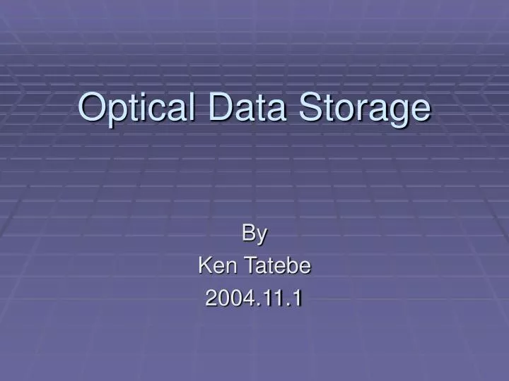 optical data storage