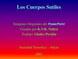 los cuerpos sutiles