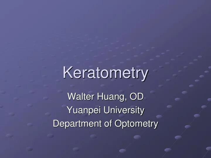 keratometry