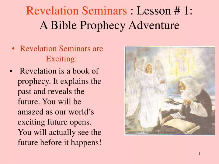 revelation seminars lesson 1 a bible prophecy adventure