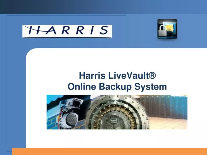 harris livevault online backup system