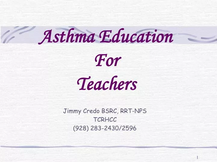 asthma education for teachers