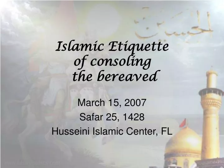 islamic etiquette of consoling the bereaved