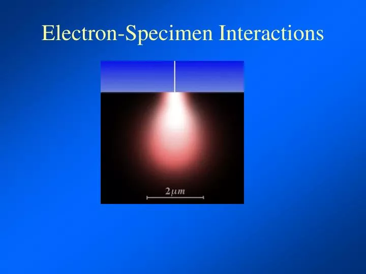 electron specimen interactions