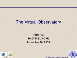 The Virtual Observatory