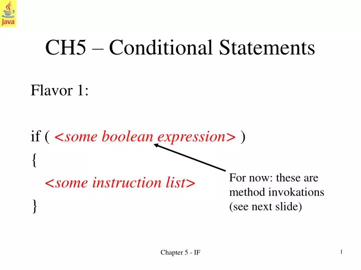 ch5 conditional statements