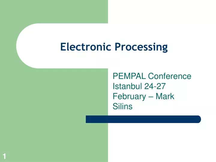 electronic processing